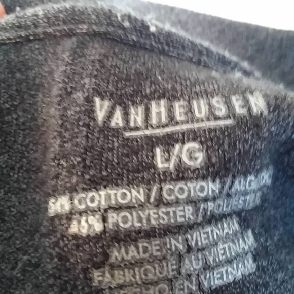 Mens Van Heusen Gray Long Sleeve Polo Shirt Large - Picture 6 of 6